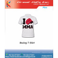 Personnalisez le T-shirt en coton de combattants de boxe de MMA de logo d&#39;impression / vêtements et équipement de boxe